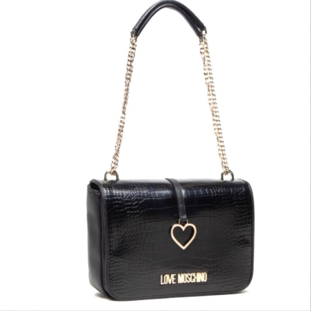 LOVE MOSCHINO Black Crossbody Handback New with Protector Bag